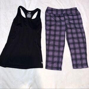 2 pc bundle Workout outfit - leggings + top Women’s Sz S